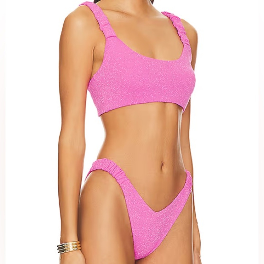 Beach riot pink sparkly Women's Bikini Set